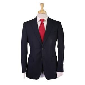 Paul Stuart Men's Navy Blue 2-Btn Wool Suit Modern Fit Japan 38S